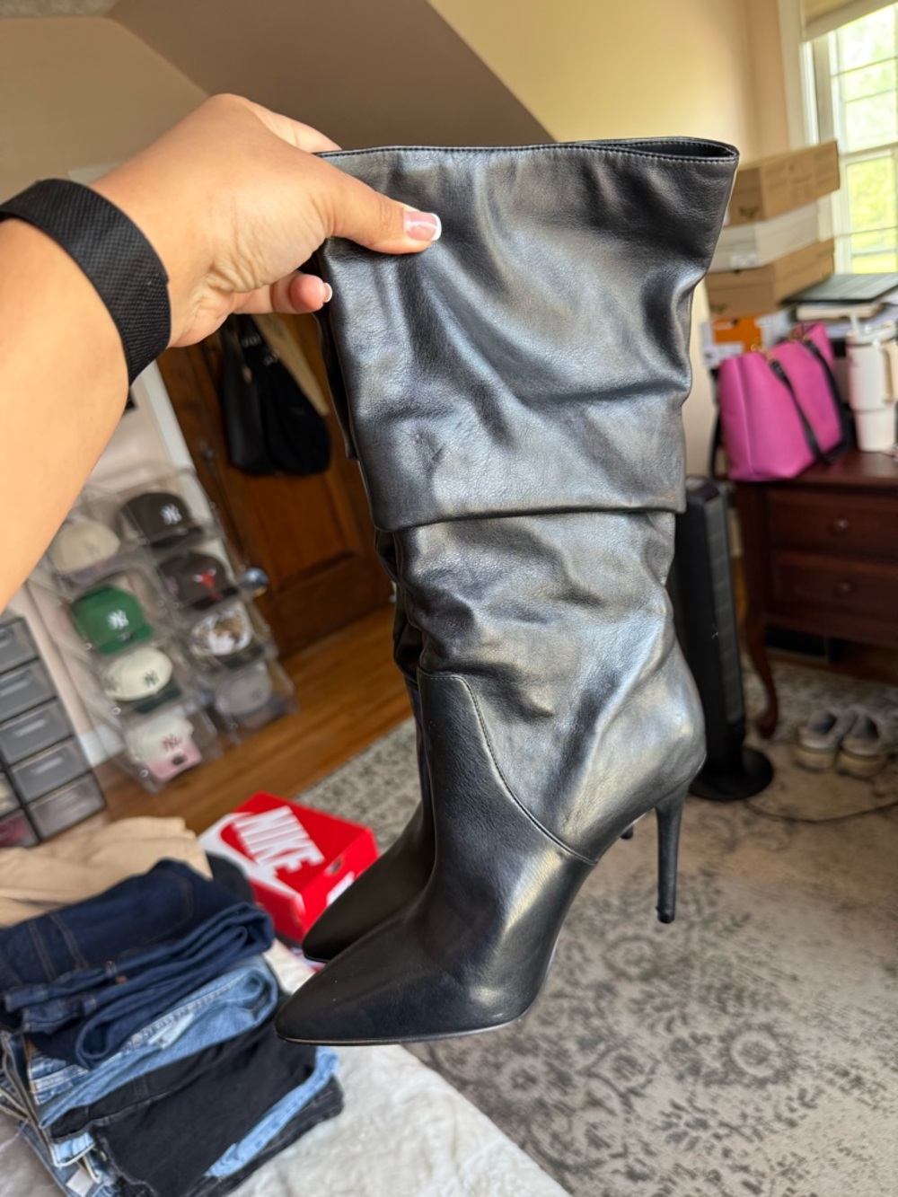 Jessica Simpson Black Stiletto Knee-High Boot